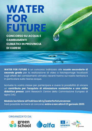 Green School Varese promuove il concorso “Water For Future”