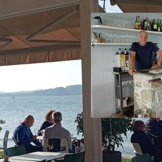 Il chiosco del Lido di Arolo a Leggiuno gestito da Guido Biolcati