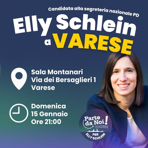 La candidata alla segreteria Dem, Elly Schlein, arriva a Varese
