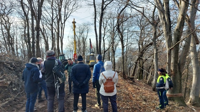 La visita al cantiere boschivo a Luvinate al Parco Campo dei Fiori