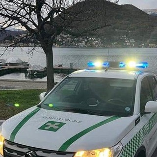 La polizia locale di Lavena Ponte Tresa in azione