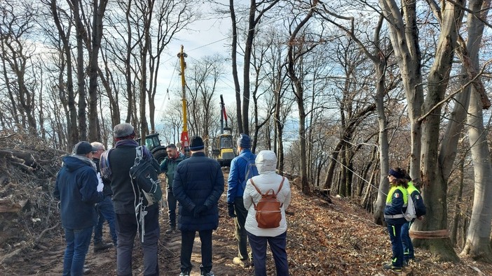 La visita al cantiere boschivo a Luvinate al Parco Campo dei Fiori