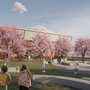 Il rendering della nuova scuola Scotti di Laveno Mombello