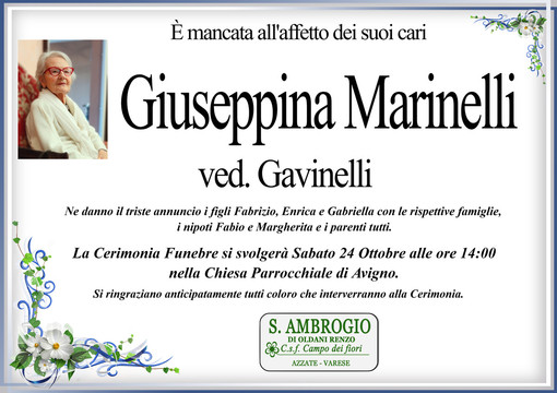 Giuseppina Marinelli ved. Gavinelli
