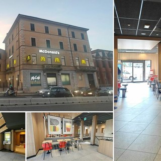 Alcune viste del rinnovato McDonald's di Varese Centro