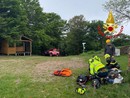 Le operazioni di soccorso a Marchirolo per l'escursionista caduta