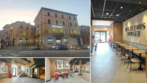 Alcune viste del rinnovato McDonald's di Varese Centro