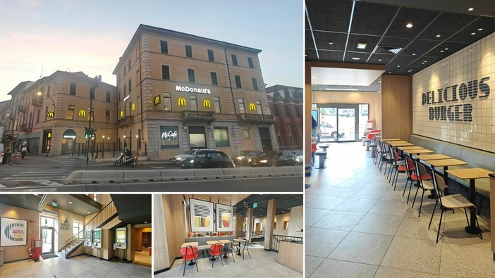 Alcune viste del rinnovato McDonald's di Varese Centro