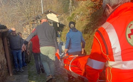 I soccorsi in azione a Monteviasco domenica (foto tratta da Luinonotizie.it)