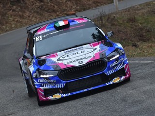 Simone Miele e Luca Beltrame sulla loro Skoda Fabia Rs-Dream One