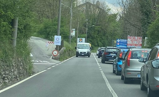 Foto d'archivio del traffico sulla Briantea a Malnate