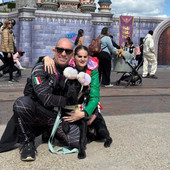 Roberto Lachin, Elena Travaini con il loro cane guida Roger Rabbit Roberto Lachin, Elena Travaini con il loro cane guida Roger Rabbit