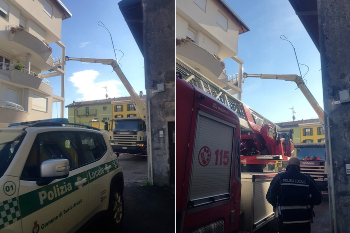 Incidente sul lavoro a Busto, operaio salvo grazie all'imbracatura Incidente sul lavoro a Busto, operaio salvo grazie all'imbracatura