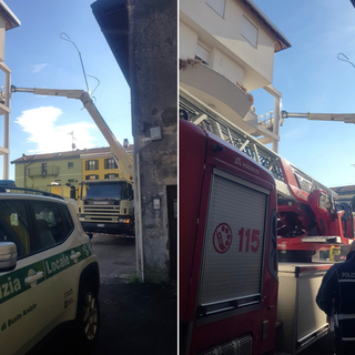 Incidente sul lavoro a Busto, operaio salvo grazie all'imbracatura