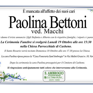 Paolina Bettoni ved. Macchi
