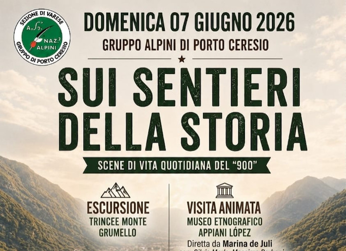 "Sui Sentieri della Storia": Porto Ceresio riscopre il Novecento tra escursioni e teatro "Sui Sentieri della Storia": Porto Ceresio riscopre il Novecento tra escursioni e teatro