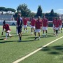 Riscaldamento prima di Pontedera-Varese Riscaldamento prima di Pontedera-Varese