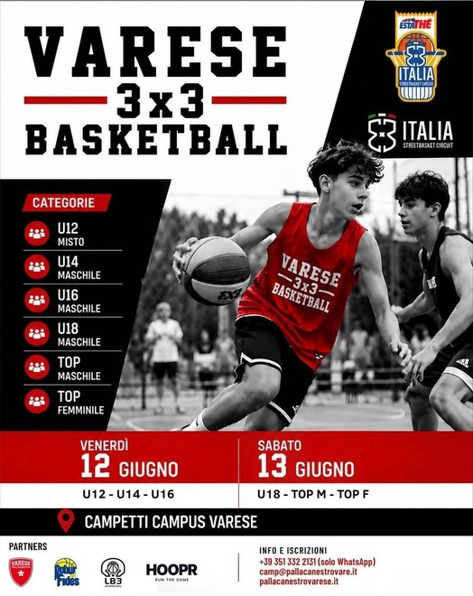 Il basket 3x3 sbarca al Campus: due giorni di spettacolo con il Varese 3x3 Basketball Il basket 3x3 sbarca al Campus: due giorni di spettacolo con il Varese 3x3 Basketball