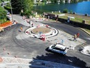 I lavori di realizzazione della rotonda a Porto Ceresio