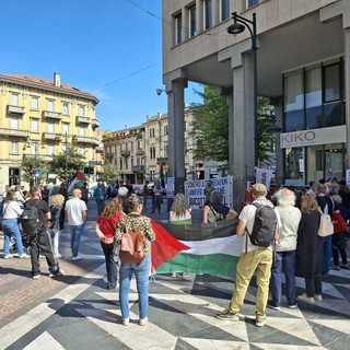 Global Sumud Flotilla, presidio in centro a Busto