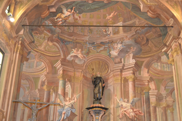 Le architetture dipinte della Chiesa di Sant’Antonio alla Motta di Varese, quadrature di Giuseppe Baroffio e figura di Giovanni Battista Ronchelli