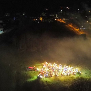 L'Albero di Natale con i trattori dello scorso anno