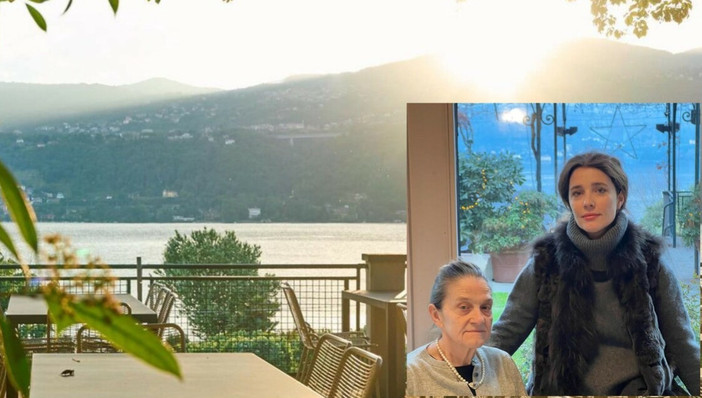 Mamma Mirella con Michela, gestiscono il ristorante Belvedere di Ranco con il fratello Michele