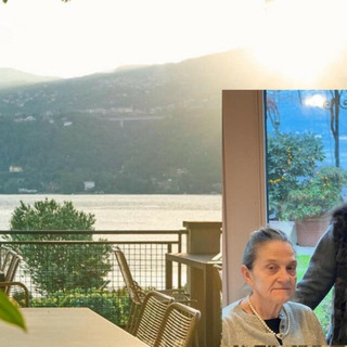 Mamma Mirella con Michela, gestiscono il ristorante Belvedere di Ranco con il fratello Michele