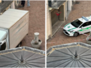Varese, un furgone rischia di abbattere un balcone in corso Matteotti Varese, un furgone rischia di abbattere un balcone in corso Matteotti