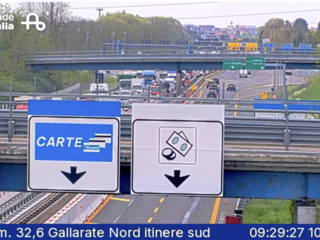 La situazione traffico vista dalle webcam di Autostrade per l'Italia