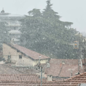 Il nevischio a Varese in una foto pubblicata da Bertoni