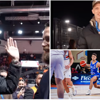 Achille Polonara torna tra i suoi azzurri, con cui ha esordito anche Librizzi (foto Federbasket tratte dalla pagina Facebook ufficiale &quot;Italbasket&quot;)