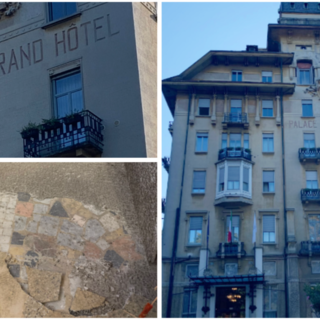 Accanto al Palace ecco la prima gru per i lavori di restauro conservativo che riporteranno ancor più alla luce il suo splendore
