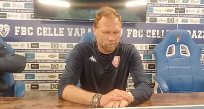 Ciceri nel dopo partita contro il Celle Varazze