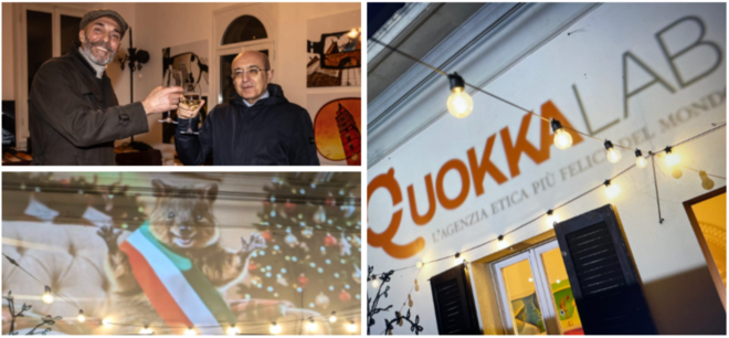 L'inaugurazione di QuokkaLab e il brindisi tra Max Laudadio e il prefetto di Varese Salvatore Pasquariello L'inaugurazione di QuokkaLab e il brindisi tra Max Laudadio e il prefetto di Varese Salvatore Pasquariello