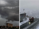 Nelle immagini dell'esperto e fotografo Gianluca Bertoni il passaggio della "shelf cloud" o nube a forma di mensola che ha quasi lambito i tetti delle case a Varese e il risveglio innevato di questa mattina allo Stelvio Nelle immagini dell'esperto e fotografo Gianluca Bertoni il passaggio della "shelf cloud" o nube a forma di mensola che ha quasi lambito i tetti delle case a Varese e il risveglio innevato di questa mattina allo Stelvio