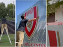 Gli scudetti con il nuovo logo montati alle Bustecche e in sede al Franco Ossola Gli scudetti con il nuovo logo montati alle Bustecche e in sede al Franco Ossola