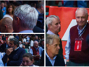 Giuseppe Pirola, presidente dell'Uyba, a colloquio con il sindaco Galimberti (sopra) e con Toto Bulgheroni (a destra), ma anche con Paolo Orrigoni, nella terza immagine - Foto Averna
