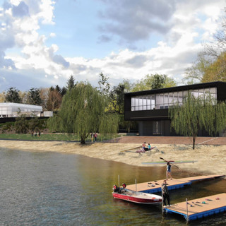 Il rendering della Nuova Marna di Sesto Calende che comprende anche la nuova sede del Circolo Sestese Il rendering della Nuova Marna di Sesto Calende che comprende anche la nuova sede del Circolo Sestese