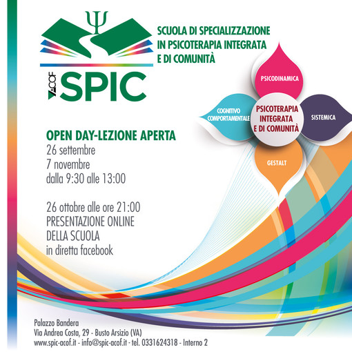 Open day Spic-Acof: la scuola di specializzazione in psicoterapia integrata richiama studenti da tutta Italia