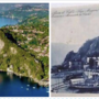 Caldè in una foto contemporanea e in una storica (da La Varese Nascosta)