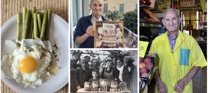 Eugenio Dell'Ova, “docente universitario” dei fruttivendoli varesini, e sua maestà l'asparago