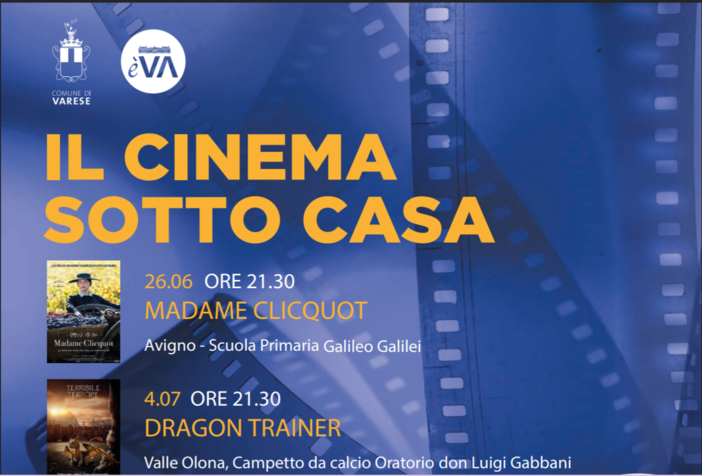 A Varese il cinema è sotto casa: sei proiezioni all'aperto e gratuite dal 26 giugno al 7 agosto A Varese il cinema è sotto casa: sei proiezioni all'aperto e gratuite dal 26 giugno al 7 agosto