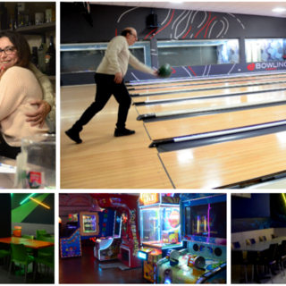 Alessandro Cagna con la figlia Michelle al Bowling Varese di viale Belforte 165, un indirizzo storico e magico per la città