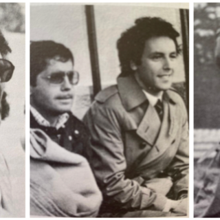 Beppe Marotta varesino e biancorosso nella stagione del "Miracolo a Varese" dell'81/82 con Fascetti in panchina ed esultante (a destra) dopo un gol al Bari davanti ai 12 mila del Franco Ossola (foto dal libro "Miracolo a Varese" di Natale Cogliati)