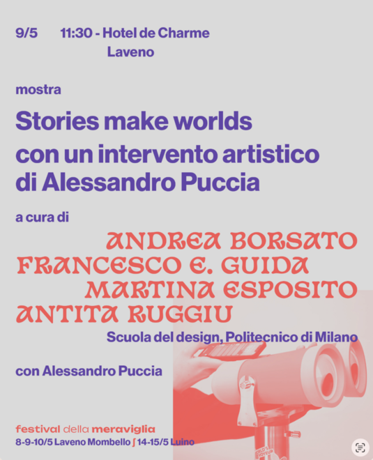 Sabato a Laveno la mostra "Stories make worlds"