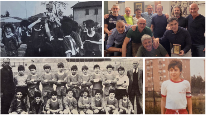 Quei bambini del Bosto che vinsero il Torneo Giorgio Ferrini nell'83 si sono ritrovati in pizzeria alla Motta con lo stesso spirito di allora e l'amore per il calcio più puro. A destra capitan Fidanza ieri e oggi nella foto con i compagni e la targa di miglior giocatore del torneo vinto 43 anni fa Quei bambini del Bosto che vinsero il Torneo Giorgio Ferrini nell'83 si sono ritrovati in pizzeria alla Motta con lo stesso spirito di allora e l'amore per il calcio più puro. A destra capitan Fidanza ieri e oggi nella foto con i compagni e la targa di miglior giocatore del torneo vinto 43 anni fa