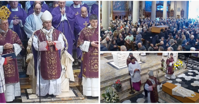 L'arcivescovo di Milano, monsignor Mario Delpini, ha celebrato in San Vittore a Varese il funerale dell'ex prevosto "buono" don Peppino Maffi