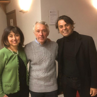 In foto: la dott.ssa Laura Cangelosi, il Sindaco di Mercallo Andrea Tessarolo e il sig. Di Spirito, collaboratore della Casa di Comunità di Sesto Calende