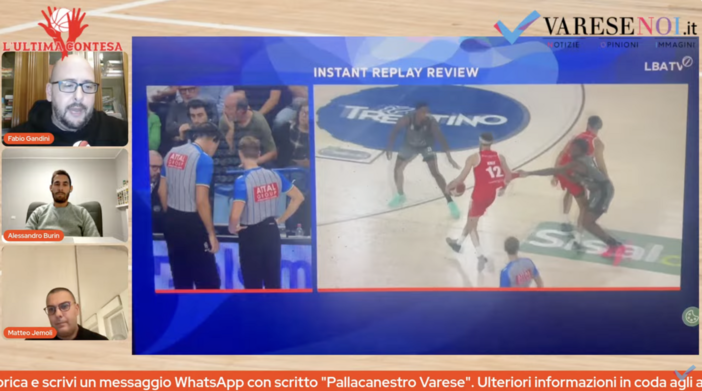 Un momento de l'Ultima Contesa di ieri sera dedicato alla "moviola": chiarissima la trattenuta di Niang su Hale...
